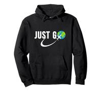 Just Go Travel Addict Globe Avion World Solo Traveler Sweat à Capuche