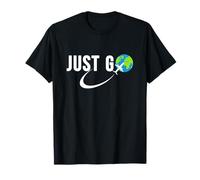 Just Go Travel Addict Globe Avion World Solo Traveler T-Shirt