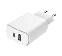 Just Green - Adaptateur secteur - 5.4 A - 2 connecteurs de sortie (USB, USB-C) - blanc