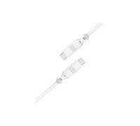 Just Green - Câble USB - USB-C (M) pour USB-C (M) - 3 A - 2 m - blanc