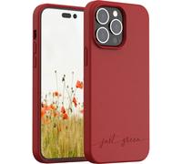 Just Green Coque pour iPhone 14 Pro Max Modèle Natura Souple Rouge