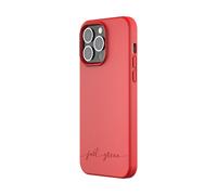 Just Green Coque pour iPhone 14 Pro Max Modèle Natura Souple Rouge