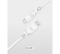 Cables USB BIGBEN connected Just Green - Câble USB - USB (M) pour Micro-USB de type B (M) - 2.1 A - 2 m - blanc