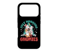 Just Hanging with My Gnomies Merry Christmas Pyjama de Noël Coque pour iPhone 17 Pro