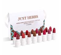 Just Herbs Kit d'essai micro-mini rouge à lèvres ayurvédique 38 g (paquet de 16)