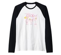 Just Here for The Cocktails Funny Bachelorette Drink Design Manche Raglan