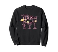 Just Here for The Cocktails Funny Bachelorette Drink Design Sweatshirt