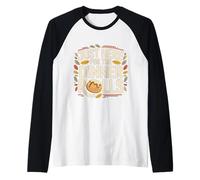 Just Here for The Dinner Rolls Thanksgiving Autumn Leaf Manche Raglan