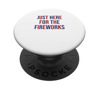 Just here for the fireworks 4th Of July Couple PopSockets PopGrip Adhésif