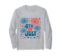 Just Here For The Fireworks, une tenue de couple géniale pour le 4 juillet Manche Longue