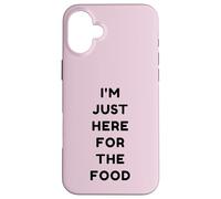Just Here for The Food Funny Retro Thanksgiving Turkey Day Coque pour iPhone 16 Plus
