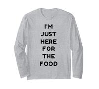 Just Here for The Food Funny Retro Thanksgiving Turkey Day Manche Longue