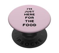 Just Here for The Food Funny Retro Thanksgiving Turkey Day PopSockets PopGrip Adhésif