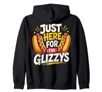Just Here for The Glizzys Funny Hot Dog Cookout Humor Sweat à Capuche