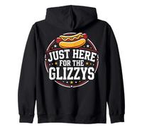 Just Here for The Glizzys Funny Hot Dog Cookout Humor Sweat à Capuche