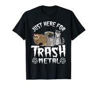 Just Here For Trash Metal Goth Death Metal Opossum Raton laveur T-Shirt