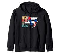 Just Here to Bang Fireworks America Flag 4th of July Sweat à Capuche