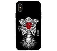 Just Here to The Vibe Squelette Cœur Racines Coque pour iPhone X/XS