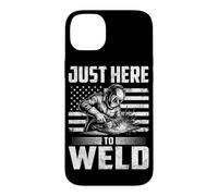 Just Here to Weld Drapeau américain pour Soudeur Coque pour iPhone 14 Plus