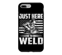 Just Here to Weld Drapeau américain pour Soudeur Coque pour iPhone 7 Plus/8 Plus