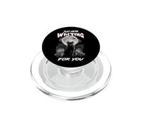 Just Here Waiting for You Black Cat Devil Moon Halloween PopSockets PopGrip pour MagSafe
