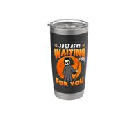 Just Here Waiting For You Grim Reaper Halloween Costume Gobelet isotherme en acier inoxydable double paroi