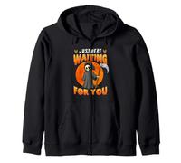 Just Here Waiting for You Grim Reaper Halloween Costume Sweat à Capuche
