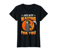 Just Here Waiting for You Grim Reaper Halloween Costume T-Shirt Graphique avec Valeur