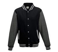 Just Hoods Blouson College "Varsity" unisexe - Gris - Small