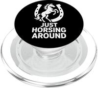 Just Horsing Around Funny Horse Humour Rider PopSockets PopGrip pour MagSafe
