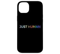 Just Human lgbt, égalité, diversité, arc-en-ciel Coque pour iPhone 14 Plus