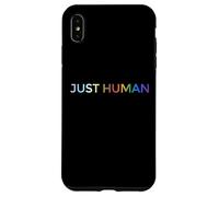 Just Human lgbt, égalité, diversité, arc-en-ciel Coque pour iPhone XS Max