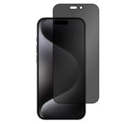 Just In Case Protecteur d'écran en verre trempé de confidentialité pour iPhone 15 Pro - 9H, filtre anti-espion, haute transparence, Case-Friendly