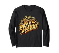 Just Jive Talkin' Retro 70s Soul Funk Disco Typographie Manche Longue