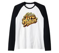 Just Jive Talkin' Retro 70s Soul Funk Disco Typographie Manche Raglan