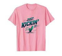 Just Kickin' It : Baskets rétro Splash T-Shirt, Homme, Rose, M