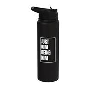 Just Kim Being Kim - Drôle de prénom pour anniversaire Stainless Steel Insulated Water Bottle