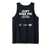 JUST KISS ME. WE CAN TALK LATER Amour Saint Valentin backprint Débardeur