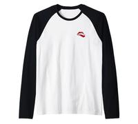 Just Kiss Me We Can Talk Later Baiser Doux Saint-Valentin Manche Raglan