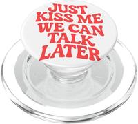 Just Kiss Me We Can Talk Later Girls Party Wave Style rétro PopSockets PopGrip pour MagSafe