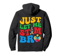 Just Let Me Stim Bro Amusant Sensibilisation à l'Autisme Groovy Autisme Sweat à Capuche