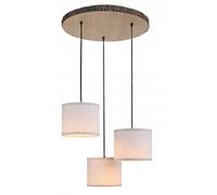 Just Light Bark lampe suspendue 3x40 W noir-bois-beige 11236-79