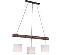 Just Light Bark lampe suspendue 3x40 W noir-bois-beige 11238-79