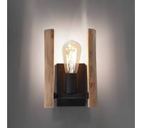 JUST LIGHT. GmbH Applique murale Log, dimmable, bois clair, Salon / Salle à manger, Aluminium, Maison de campagne / Rustique, Applique