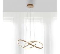 JUST LIGHT. GmbH Suspension LED Maria, dimmable, doré, Chambre à coucher, Aluminium, Moderne