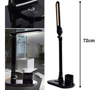 Just Light Lampe de Table LED Noire USB IP44 Tactile 3 Niveaux Bras Flexible