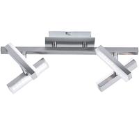 Just Light Rico plafonnier 4x2 W acier 11277-55