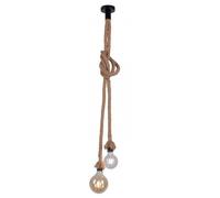 Just Light Rope lampe suspendue 2x15 W noir-marron 15482-18
