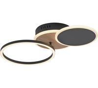 Just Light Sevent plafonnier 1x25.5 W noir-bois 14116-78