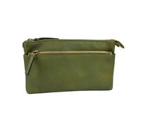 Just Lioné José - Sac à Bandoulière Cuir Femme - Cuir Véritable - Sac à Bandoulière - Compact & Élégant - Sangle Réglable - Noir/Cognac/Vert Olive, Vert olive